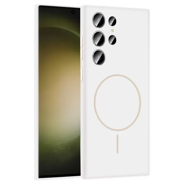 Joko Samsung Galaxy S23 Ultra Kılıf Jully Magsafe Kapak - Beyaz