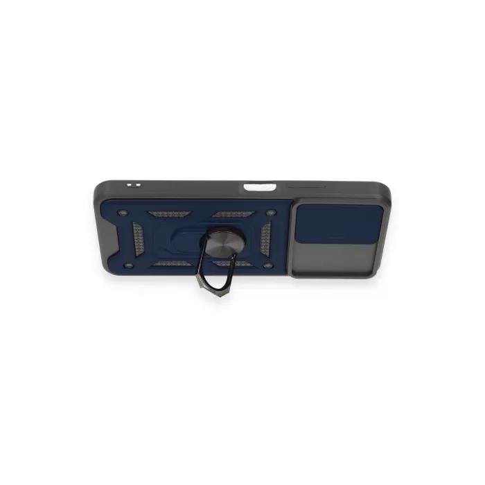 Newface Xiaomi Redmi Note 12 4G Kılıf Pars Lens Yüzüklü Silikon - Lacivert