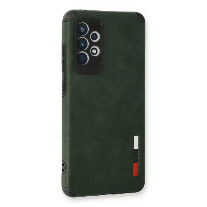 Newface Samsung Galaxy A33 5G Kılıf Loop Deri Silikon - Yeşil