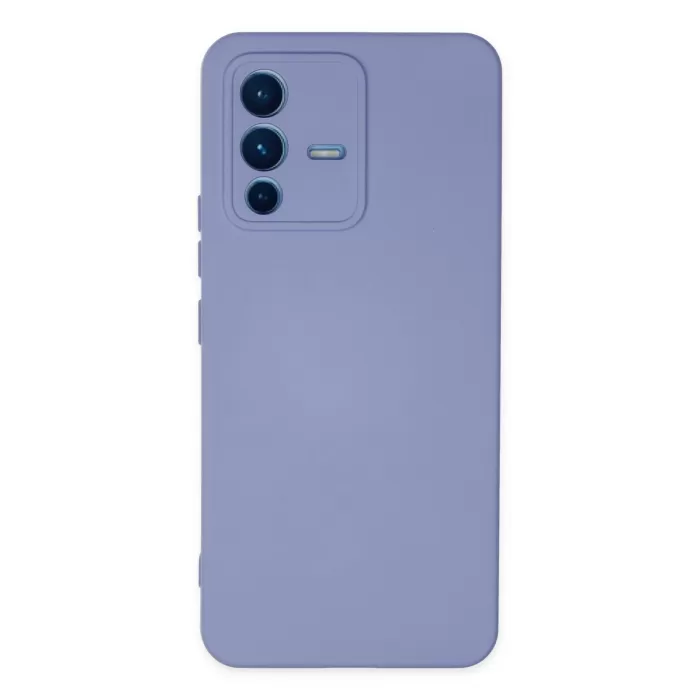 Newface Vivo V23 5G Kılıf Nano içi Kadife Silikon - Lila