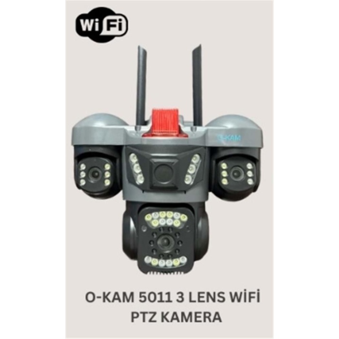 OKam O-Kam 5011 3 Lens Wifi PTZ Kamera