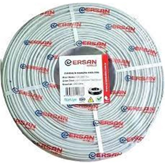 ERSAN ER-2201CU 2+1 1x0,22 mini Coax 2x0,22mm 100  metre CCTV Kamera Kablosu