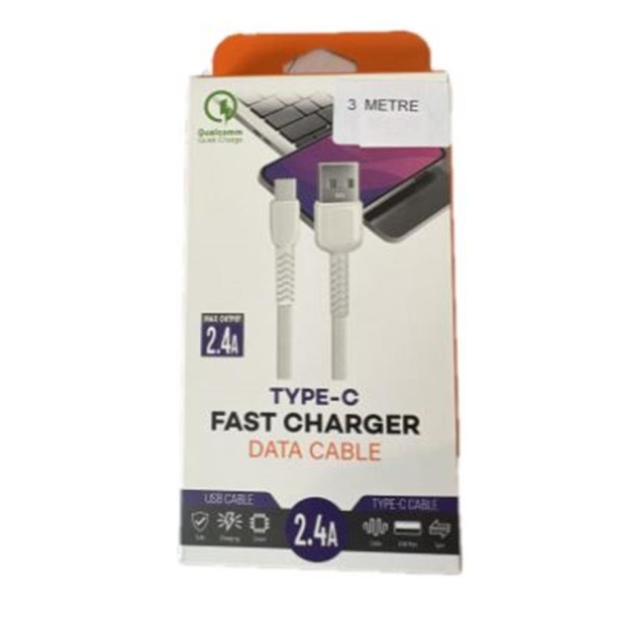 Elba MT-DT2MT 3  Metre Type-c Data Kablosu