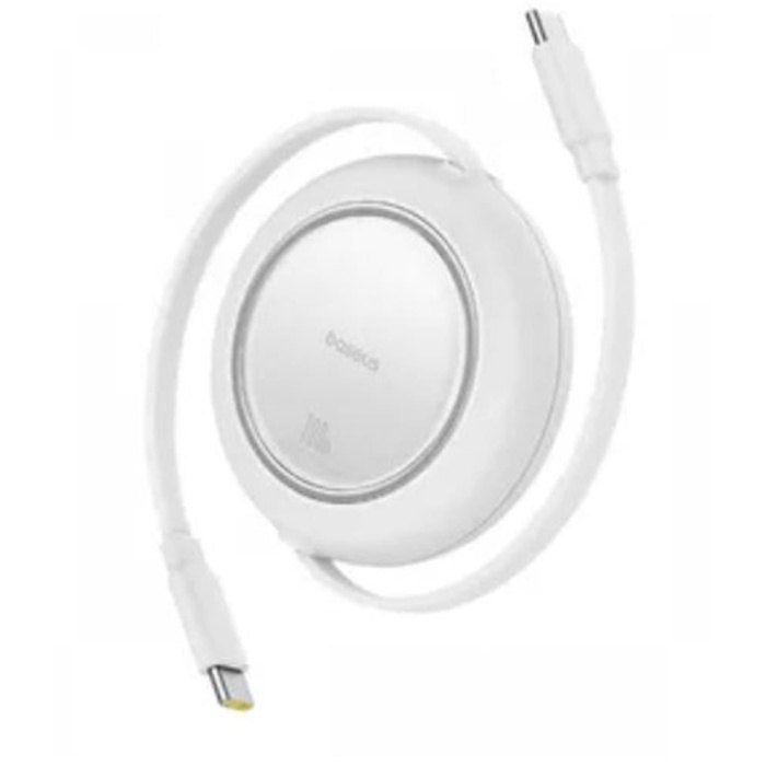 Baseus P10364500213-01 100W 1,5m ree2 Pull Mini Kablolu USB-C Şarj Kablosu Beyaz
