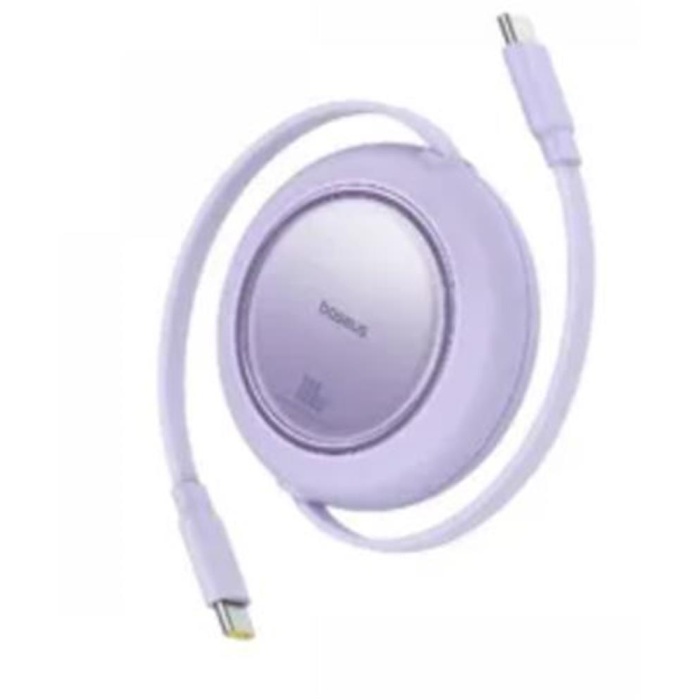 Baseus P10364500213-00 Free2 Pull Mini Kablolu USB-C 100W 2M Mor Şarj Kablosu