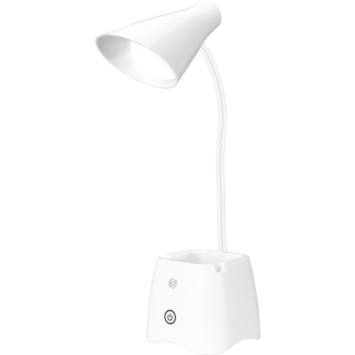 S-link SL-M9002 Usb Destekli Paslanmaz Çelik Beyaz Masa Üstü 12 SMD Ledli Okuma Lambası