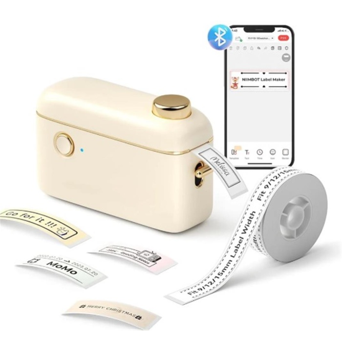 NIIMBOT H1S Cream Termal Taşınabilir Bluetooth Etiket Yazıcısı