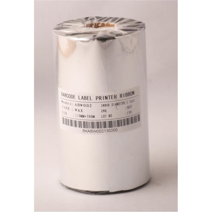 Ribbonsan WX-10FBK 110-300MT Wax Ribbon