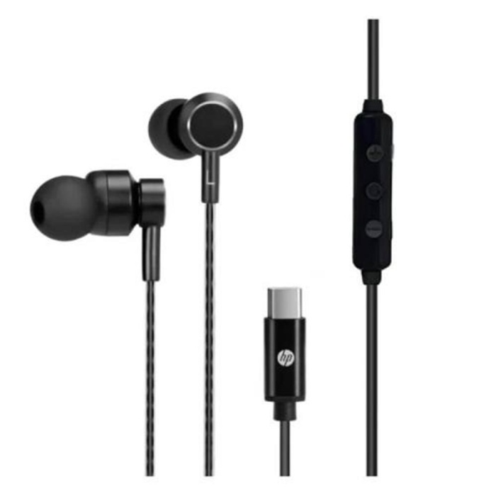 Hp DHH-1127-BK Kablolu Kulakiçi Type-C Ses Kontrol Butonlu Mikrofonlu Siyah Kulaklık