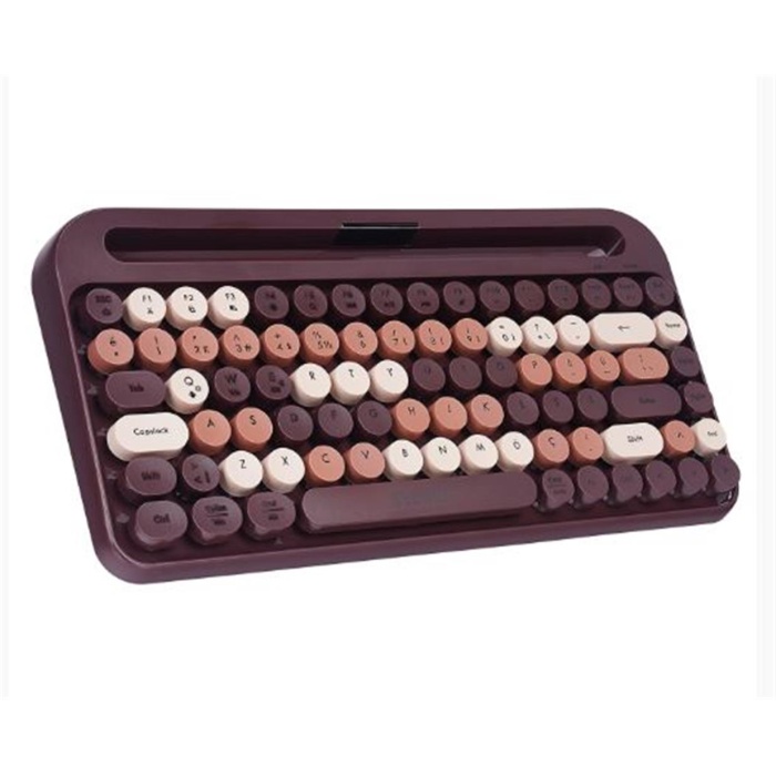 Everest KB-99 MOCHA 2.4G+BT1+BT2 Çoklu Cihaz Bağlantılı Q Kablosuz klavye