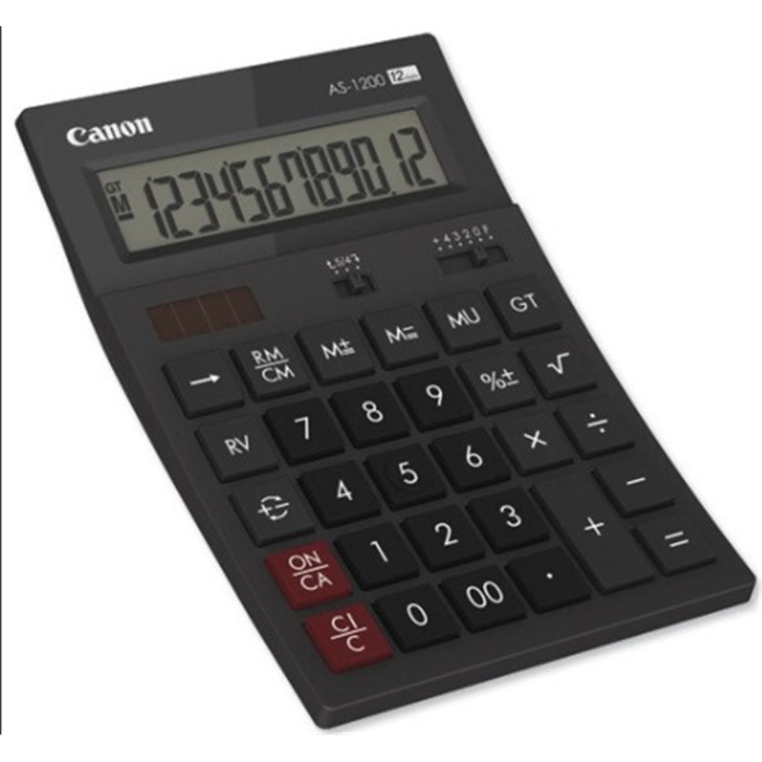 Canon AS-1200 HB 12 Hane Siyah Masa Üstü Hesap Makinesi