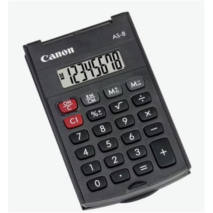 Canon AS-8 8 Hane Cep Tipi Kapaklı Hesap Makinesi