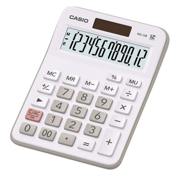 Casio MX-12B-WE Beyaz 12 Hane Masa Üstü Hesap Makinesi