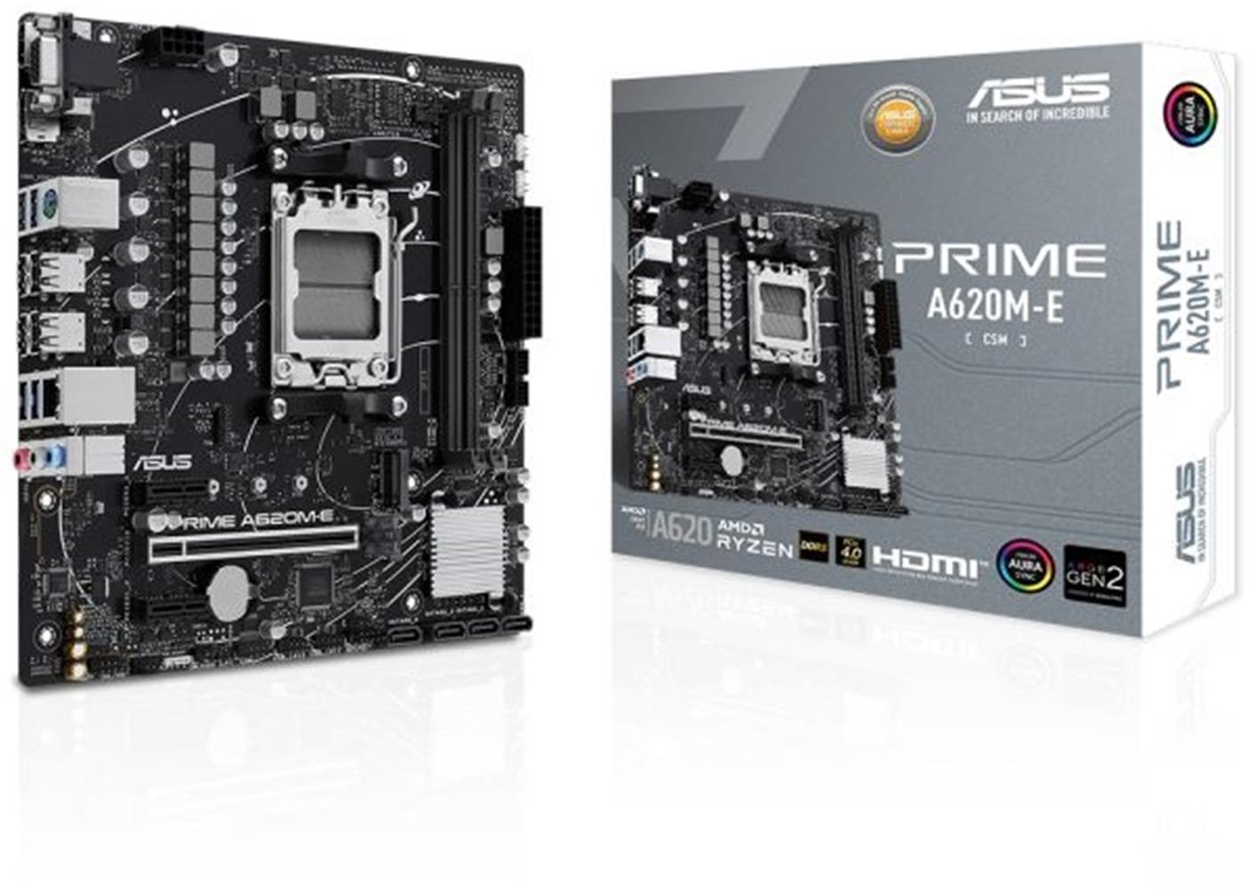 Asus PRIME A620M-E-CSM 6400mhz(OC) RGB M.2 AM5 mATX DDR5 Anakart