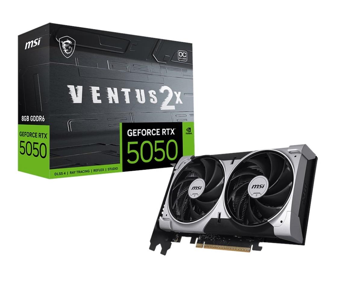 Msı GeForce RTX5050 Ventus 2X OC 8G 8GB GDDR6 128 Bit DLSS 4 Ekran Kartı