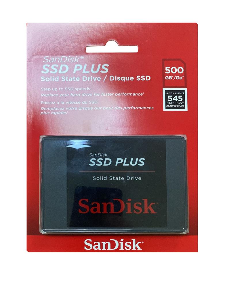 Sandisk 500Gb Ssd Plus 545Mb-505Mb-S SDSSDA-500G-G28 Sata 3 2.5 Harddisk