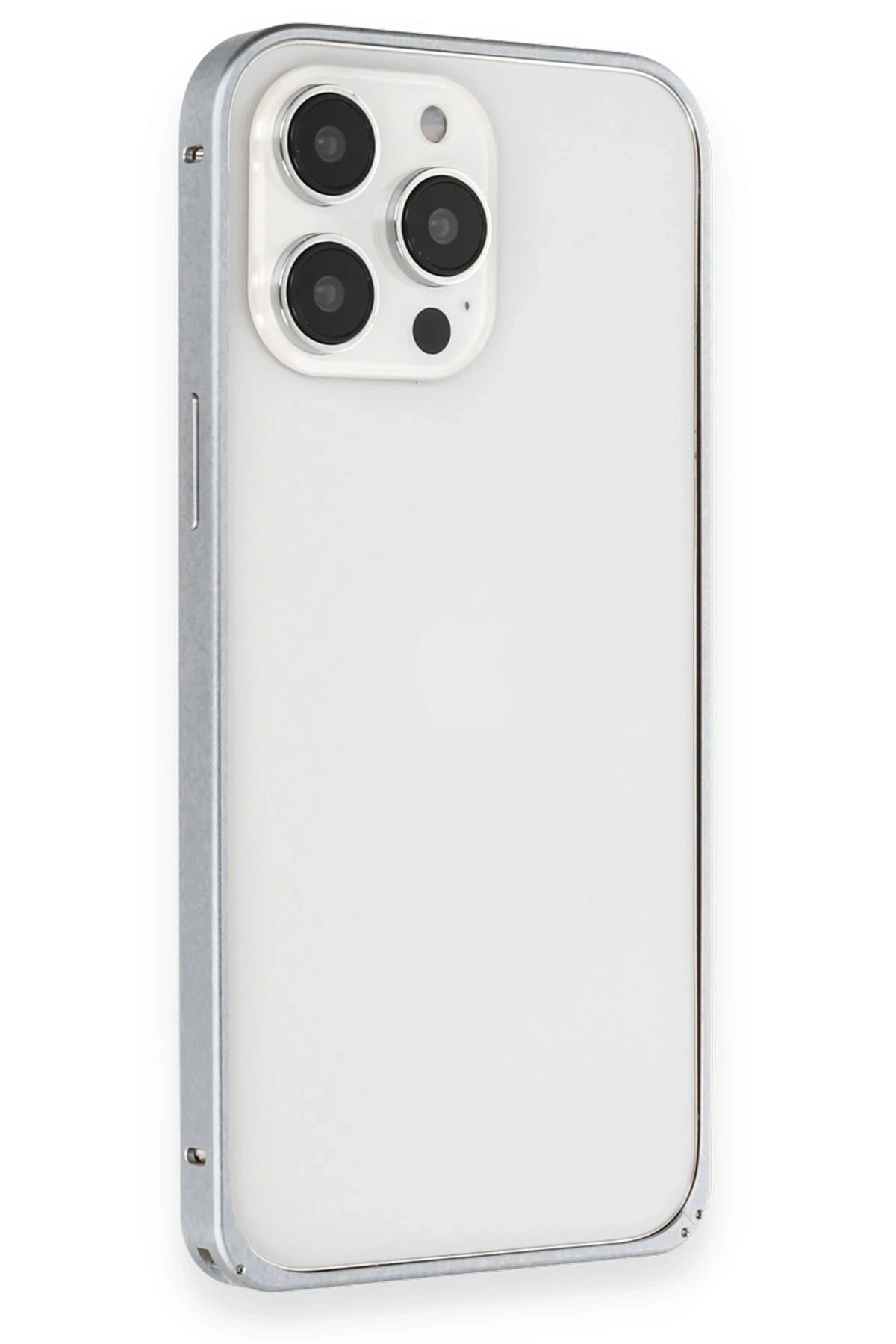 Joko iPhone 15 Pro Metal Bumper Mat Kapak - Gri