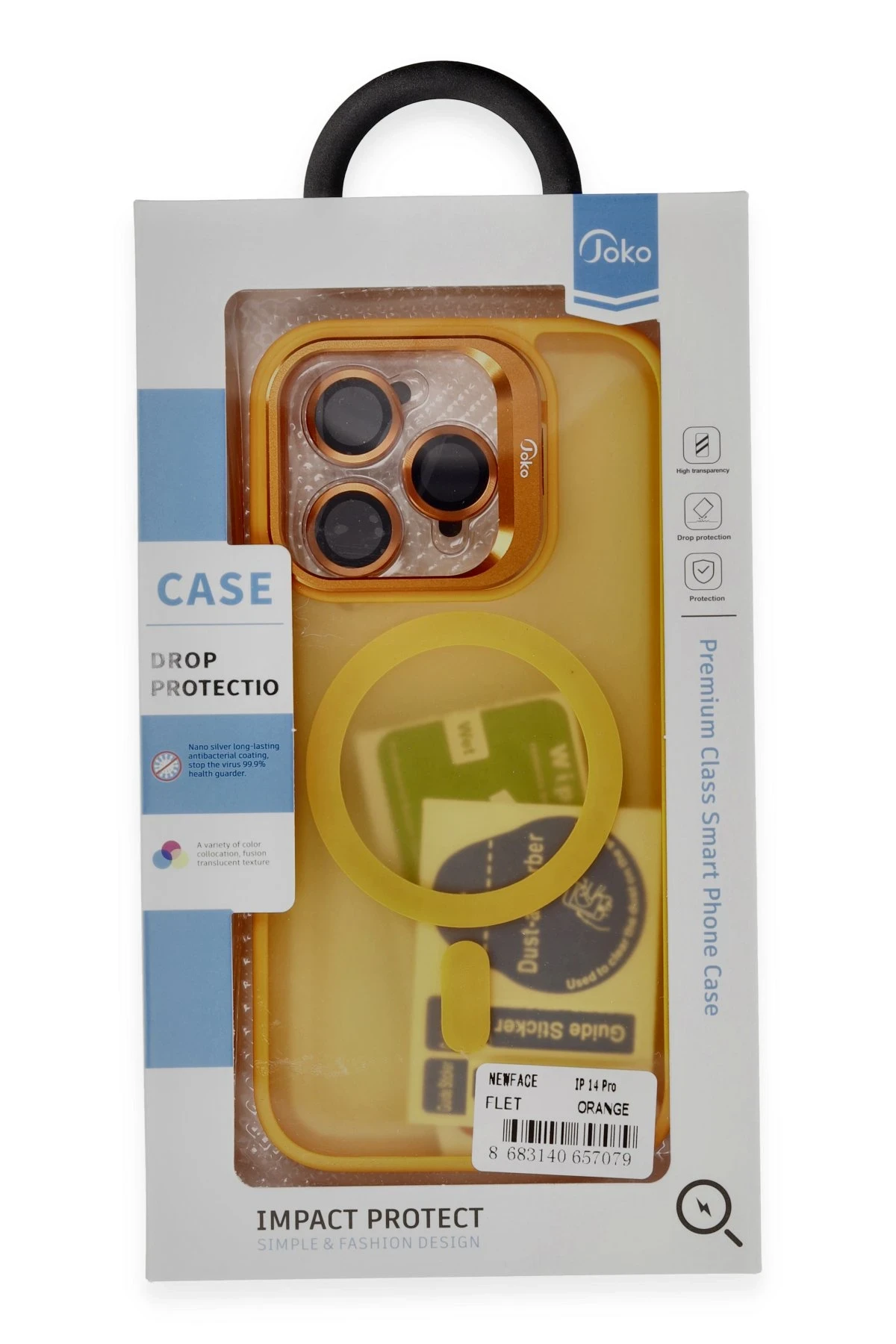 Joko iPhone 14 Pro Max Kılıf Flet Lens Magsafe Kapak - Turuncu