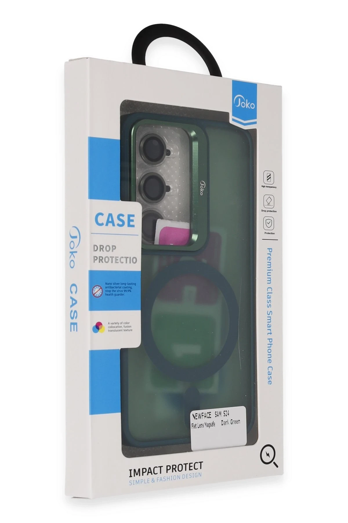 Joko Samsung Galaxy S24 Flet Lens Magsafe Kapak - Koyu Yeşil