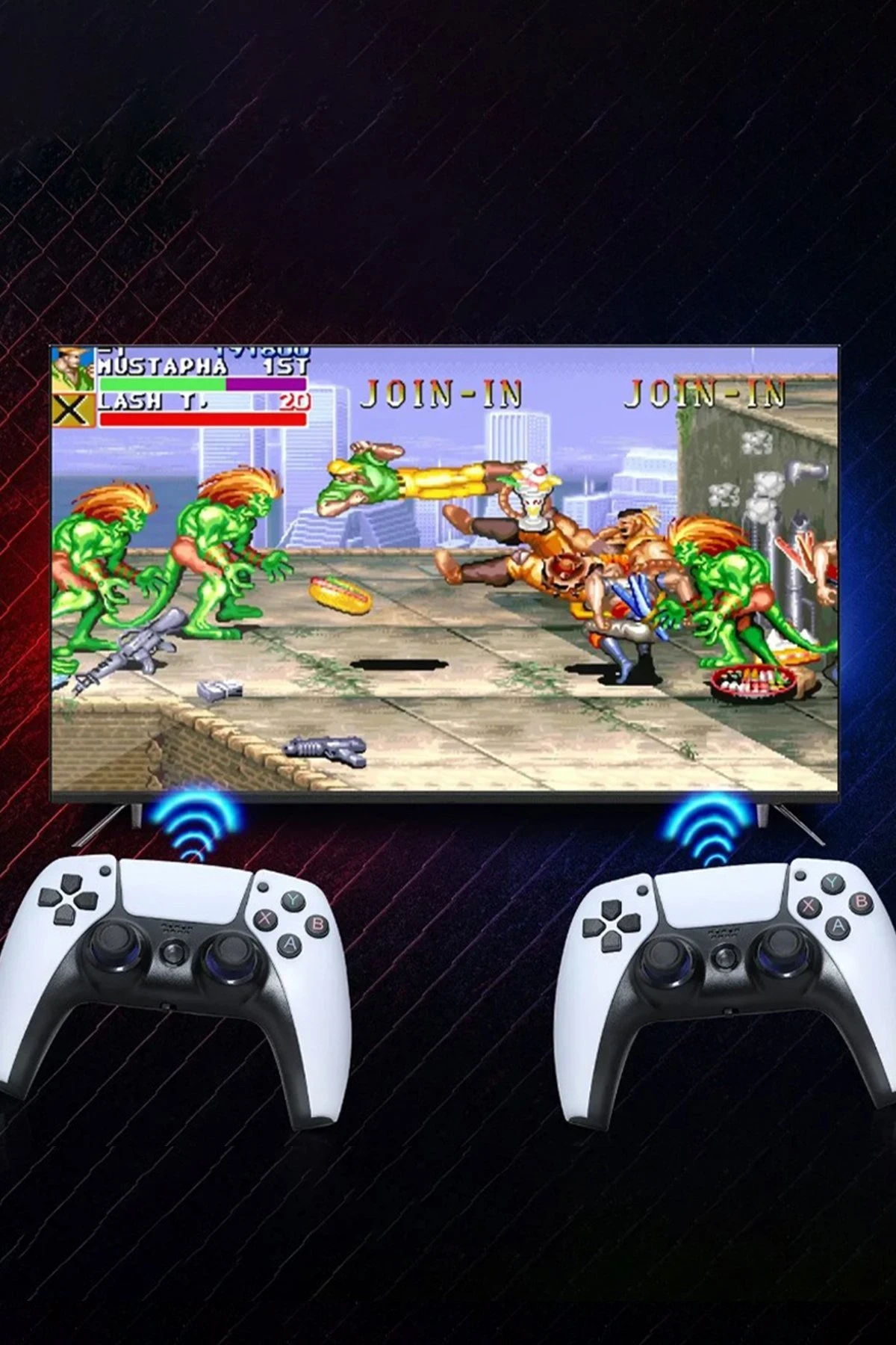 Newface Y5 64GB Android Dual Pad 4K Game Stick - Beyaz