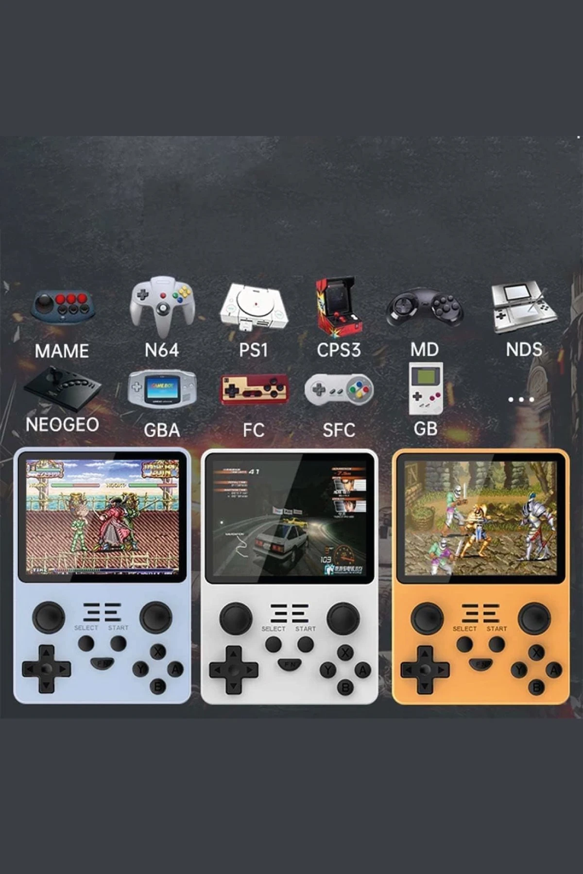 Newface POWKIDDY RGB20S 64GB Retro Gamepad - Beyaz