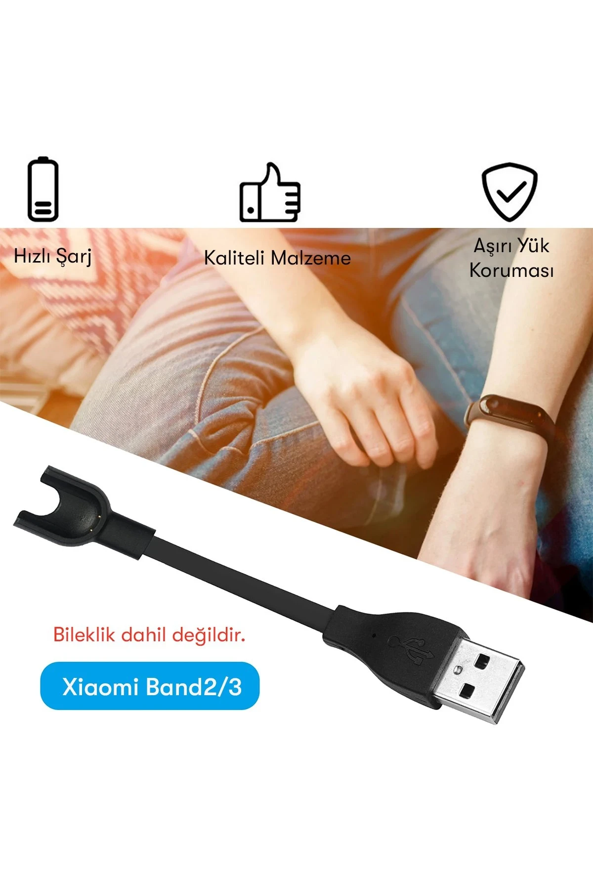 Newface MC03 Şarj Adaptörü Xiaomi Mi Band 2/3