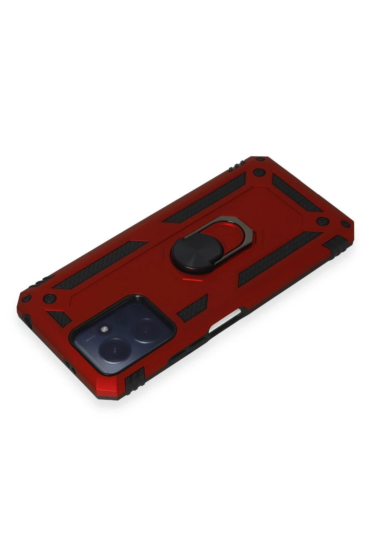 Newface Xiaomi Redmi Note 12 4G Kılıf Sofya Yüzüklü Silikon Kapak - Kırmızı