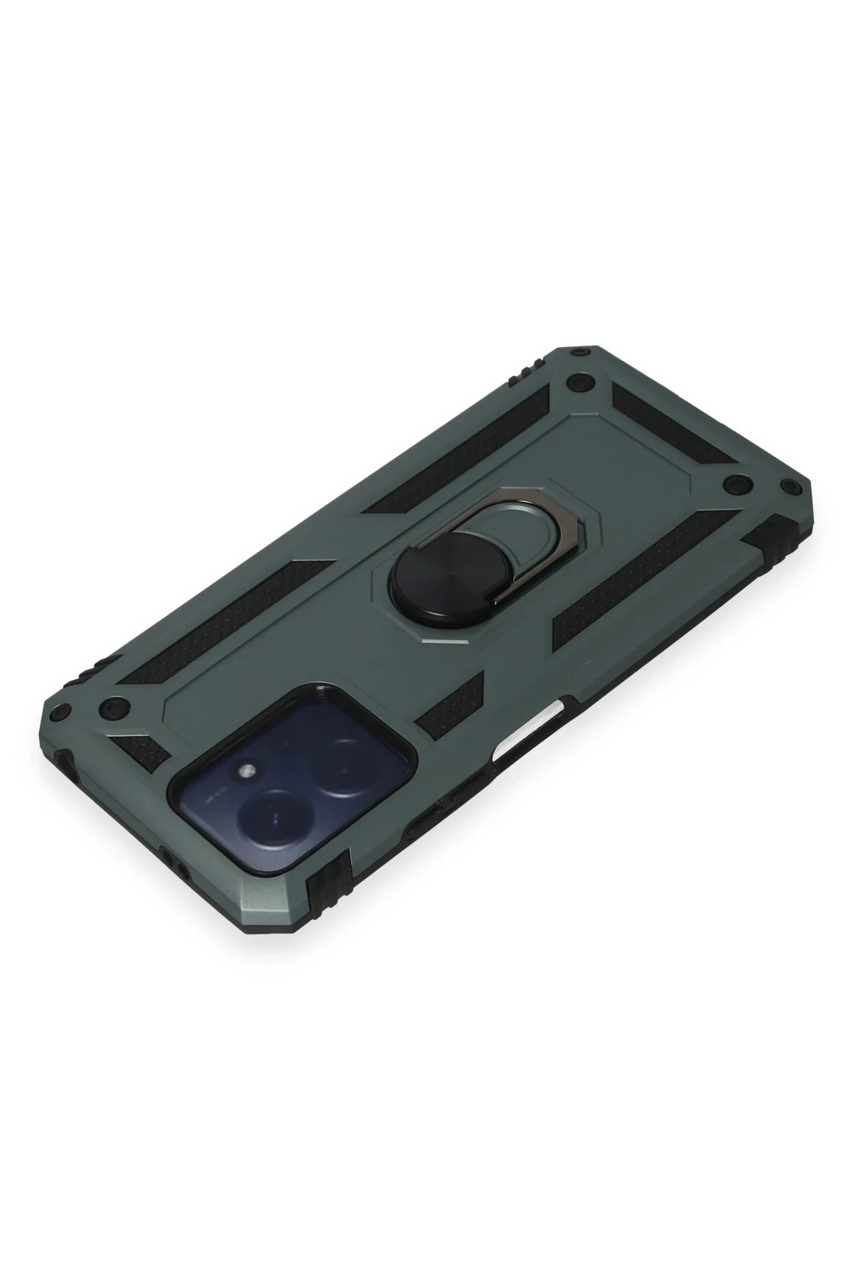 Newface Xiaomi Redmi Note 12 4G Kılıf Sofya Yüzüklü Silikon Kapak - Yeşil