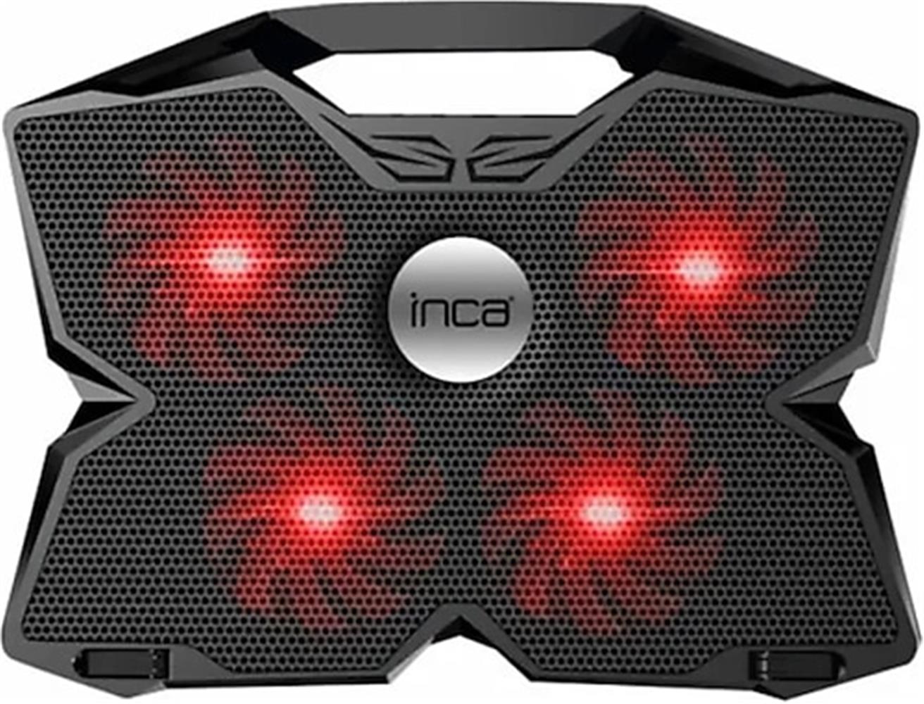 Inca INC-3280 3 Tutacaklı 4 Fanlı Led Işık 11-17 Led Notebook Soğutucu( Fan Hızı Ayarlama Dümesi)