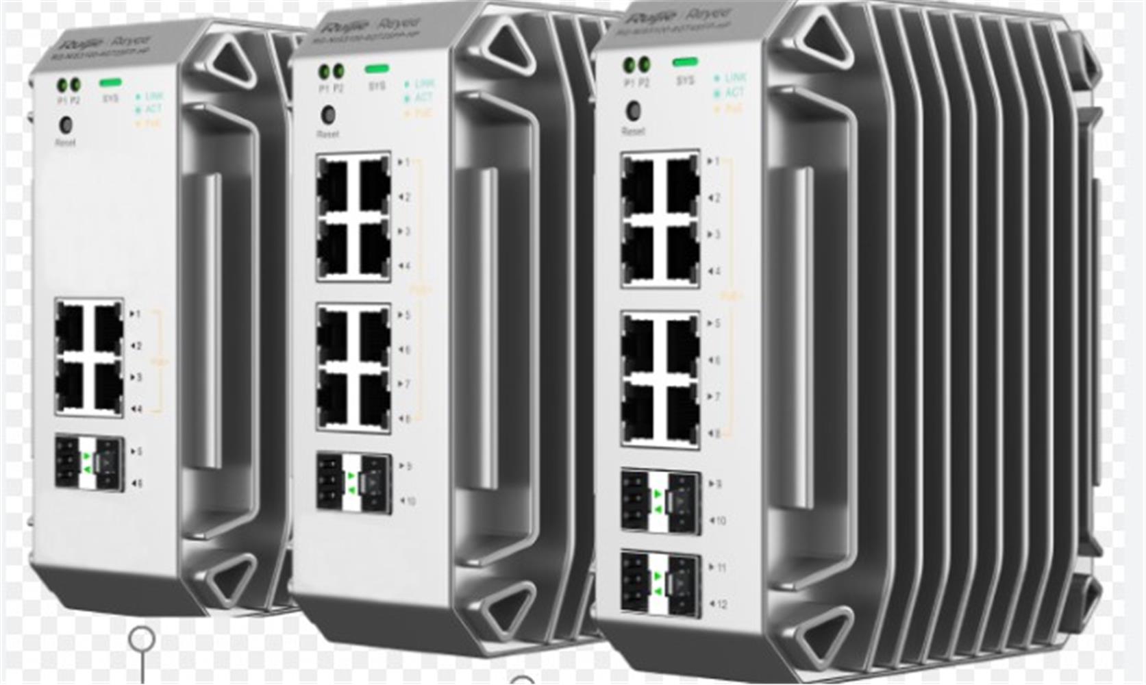 Reyee RG-NIS3100-4GT2SFP-HP 4 Port Poe+ 2 Port SFP 10-100-1000 Endüstriyel Switch