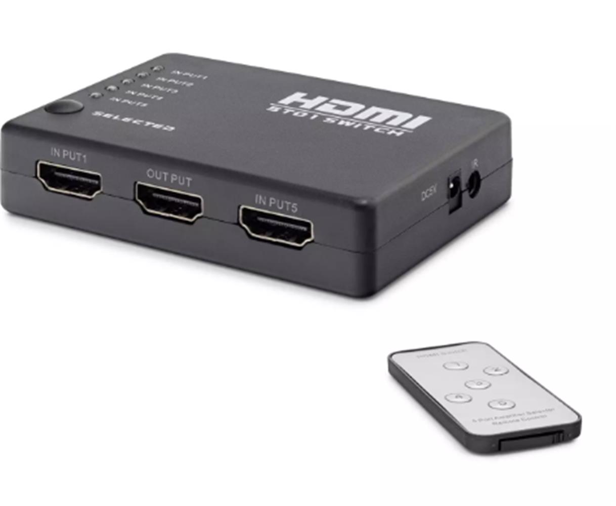 Hadron Hdx1272  5 Port Hdmi Switch 5Giriş 1Çıkış Kumandalı
