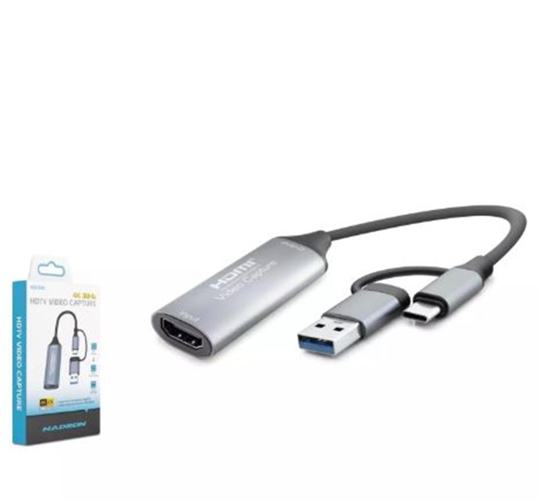 Hadron Hdx7856 Hdmi Video Capture Type-C + Usb3.0 4K 30Hz Gri
