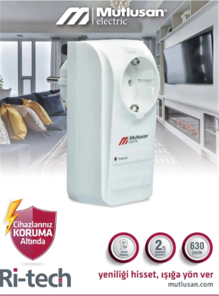 Mutlusan Tekli Şok Korumalı Priz (001 888 100004 00 00)