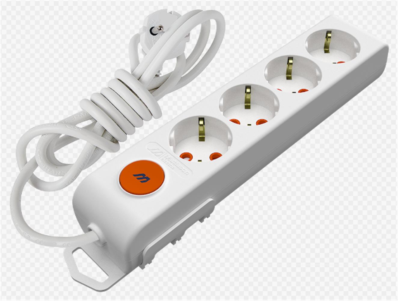 Mutlusan Rı-Tech 4lü 1mt AnahtarTopraklı Grup Priz (001 175 420002 01 00)