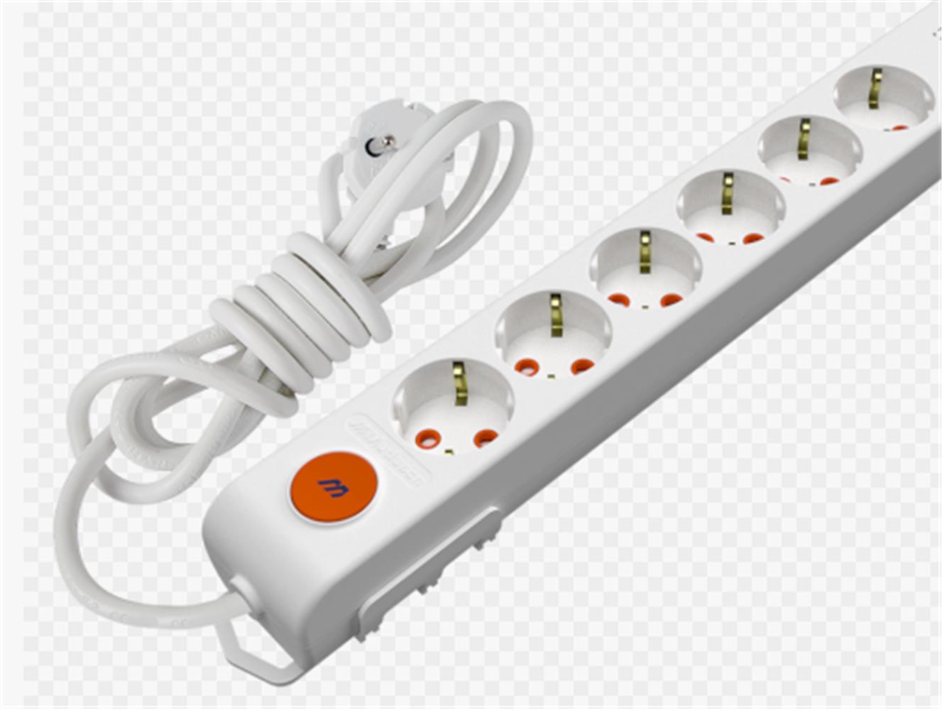 Mutlusan Rı-Tech 6lı 1mt Anahtarlı Topraklı Grup Priz (001 175 620002 01 00)