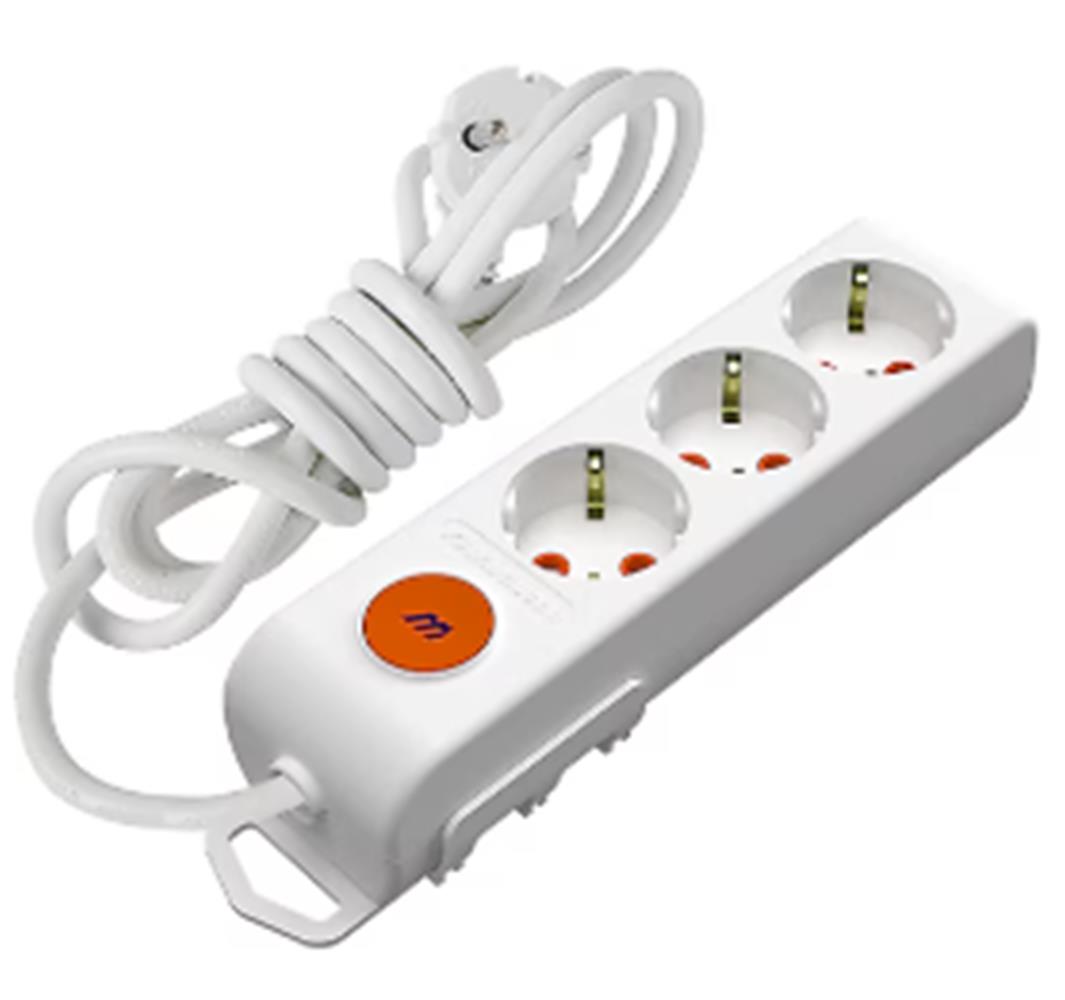 Mutlusan Rı-Tech 3lü 1mt AnahtarTopraklı Grup Priz (001 175 320002 01 00)