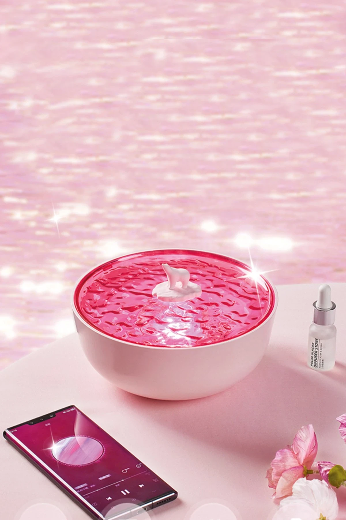 Newface Z5 Arktik Okyanus Temalı BT Kablosuz Hoparlör - Pembe