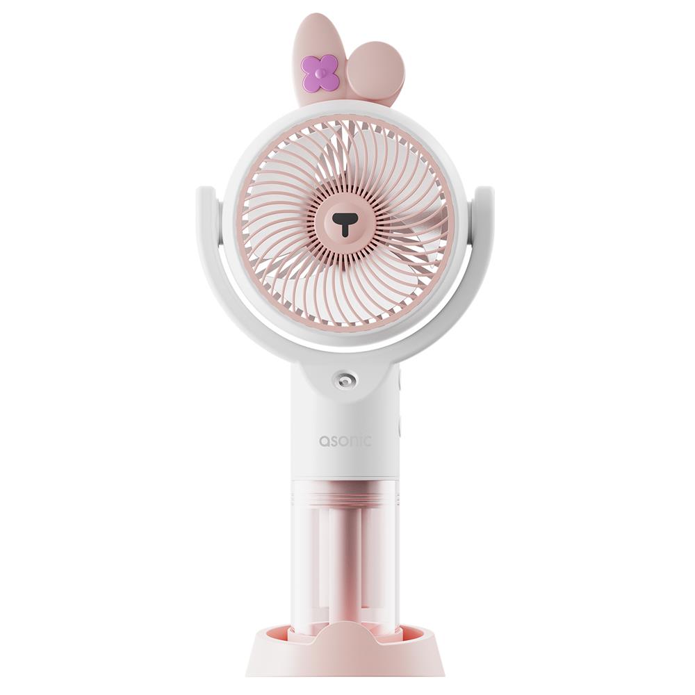 Asonic AFN26 Beyaz 500mAh 2 Kademe (Püskürtme Fonksiyon) Nemlendirici Sprey USB Fan Şarjlı