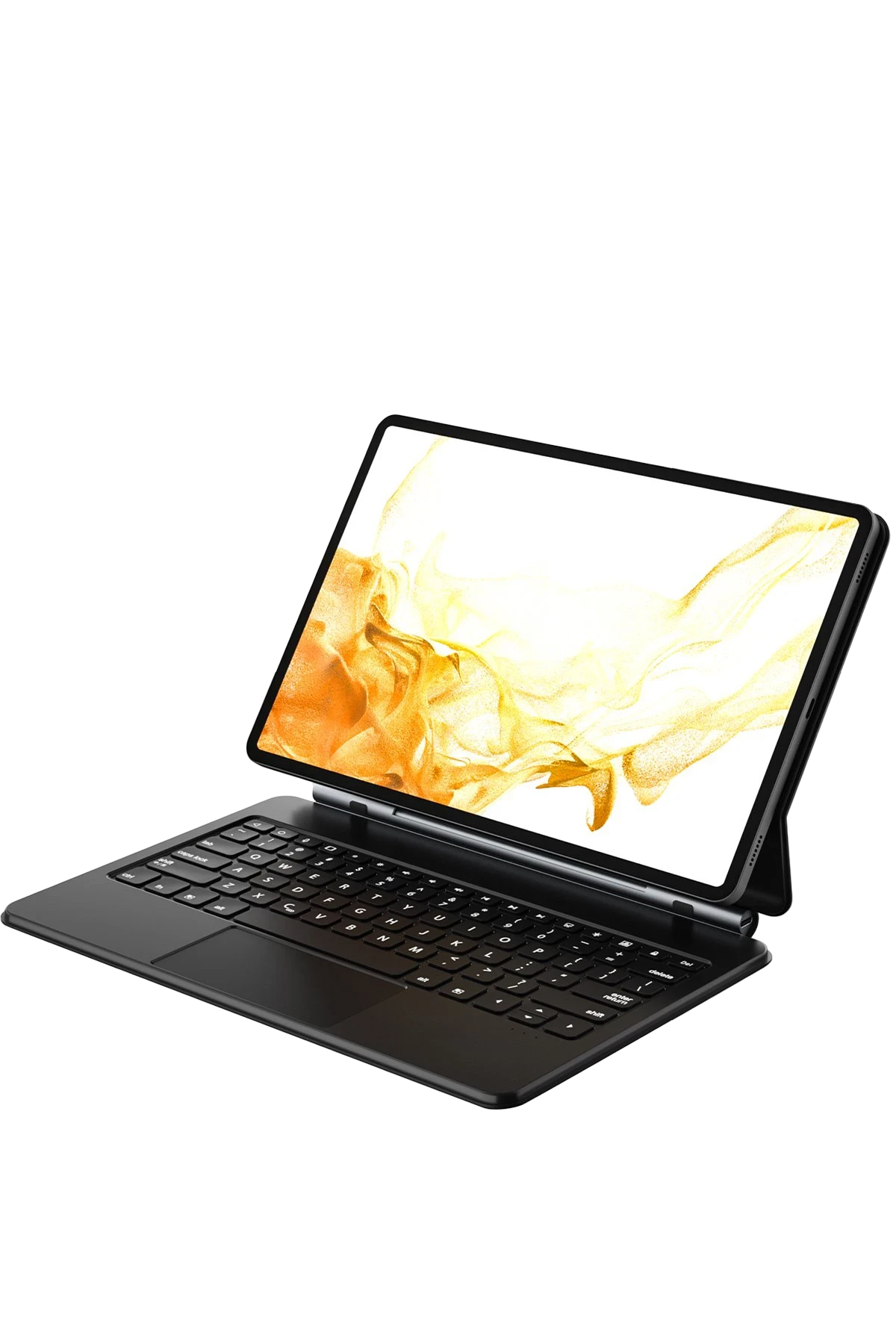 Newface Samsung Galaxy T737 Tab S7 FE 12.4 Kılıf Eternal Ledli Klavyeli Tablet Kılıfı - Siyah