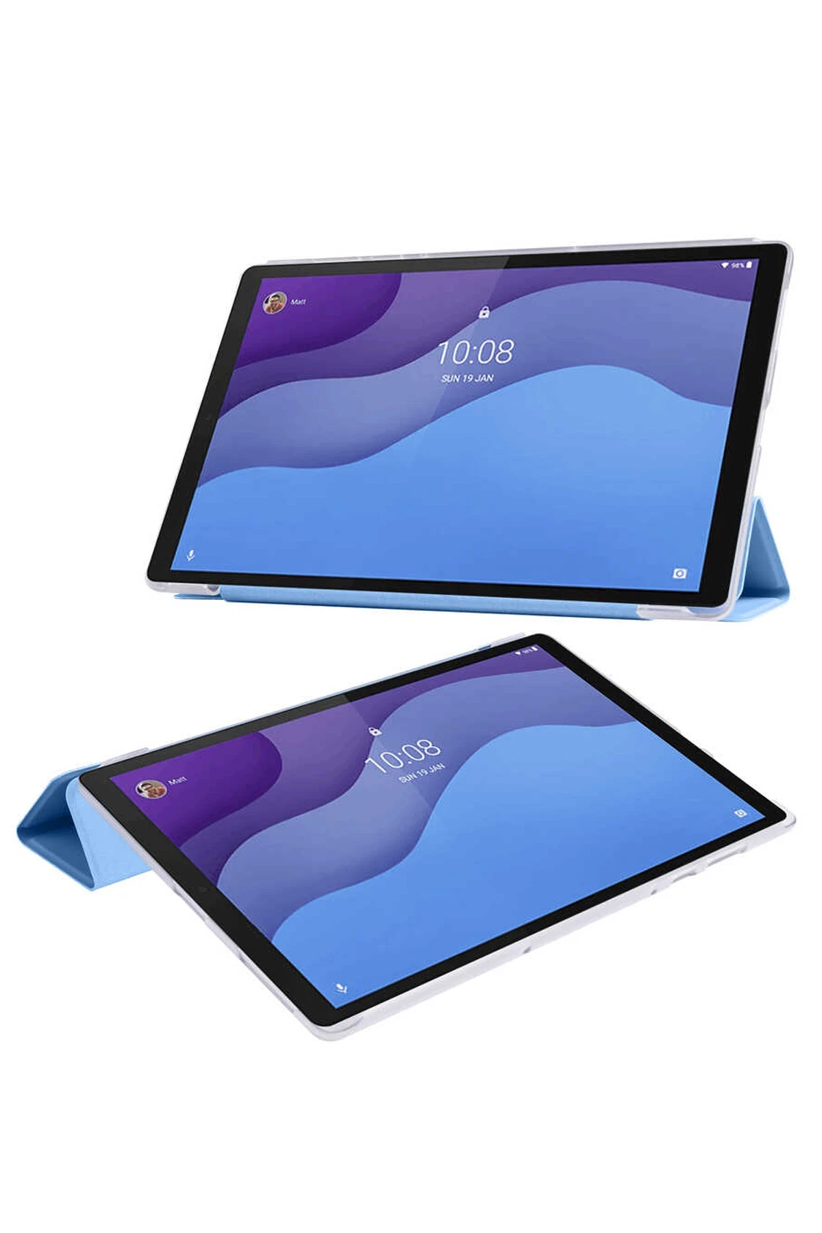 Newface Lenovo M10 HD X306F Kılıf Tablet Smart Kılıf - Mavi