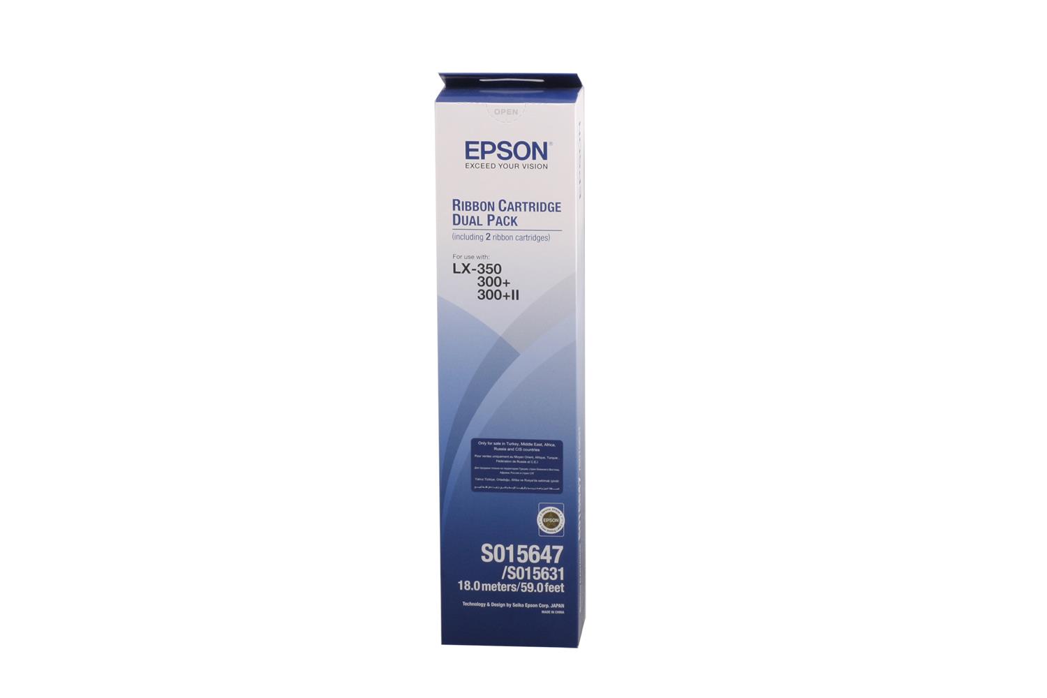 Epson S015647BA  LX-300-350 2li Paket Şerit