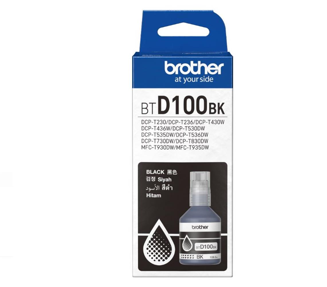 Brother BTD100BK Black Siyah 7.500 Sayfa Şişe Mürekkep DCP-T230-T430-T530-T730-T830  MFC-T930-T935