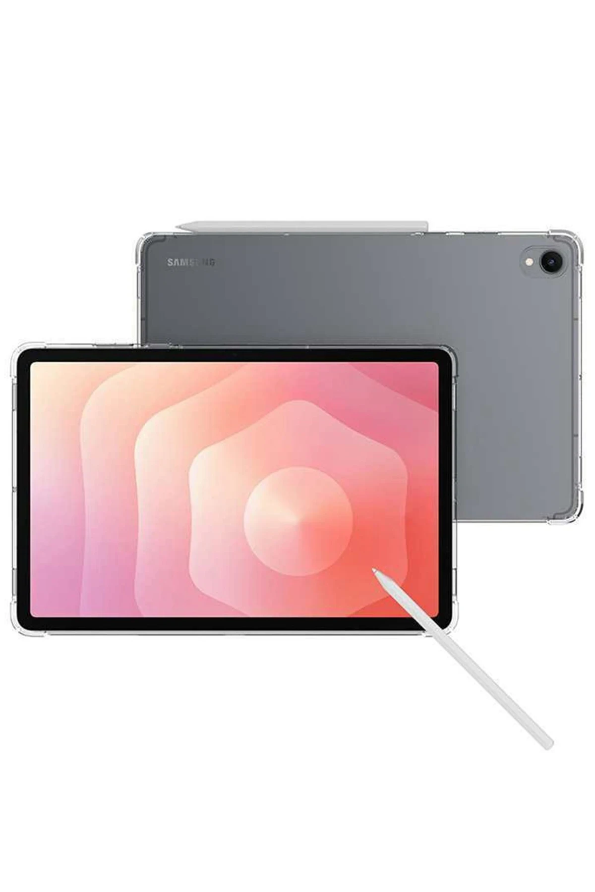 Newface Samsung Galaxy Tab S11 Kılıf Anti Shock Tablet Silikon - Şeffaf