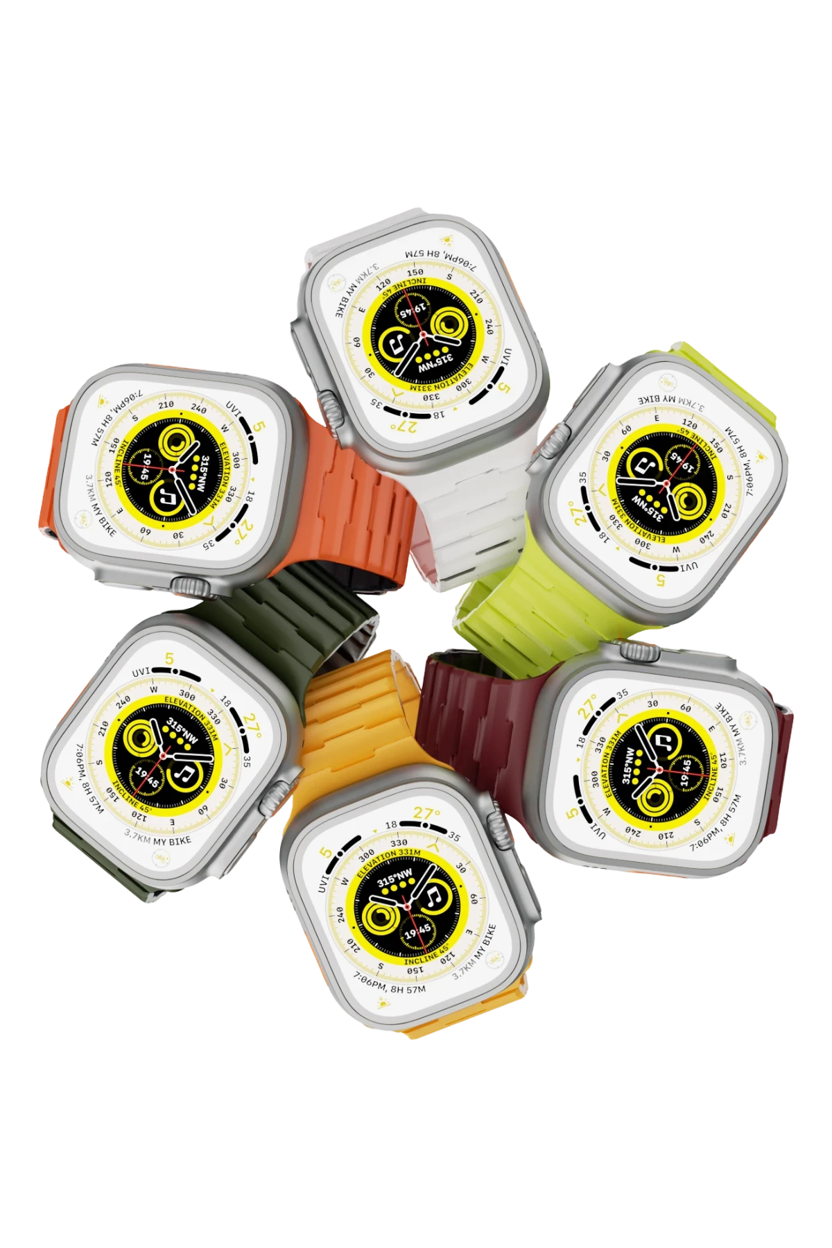 Newface Apple Watch Ultra 49mm Wowen Kordon - Turuncu