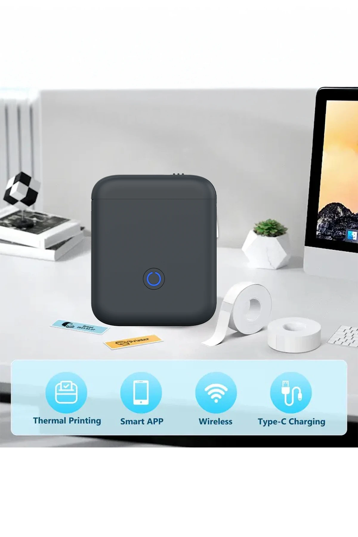 Newface P11 Kablosuz Etiket Yazıcı - Siyah