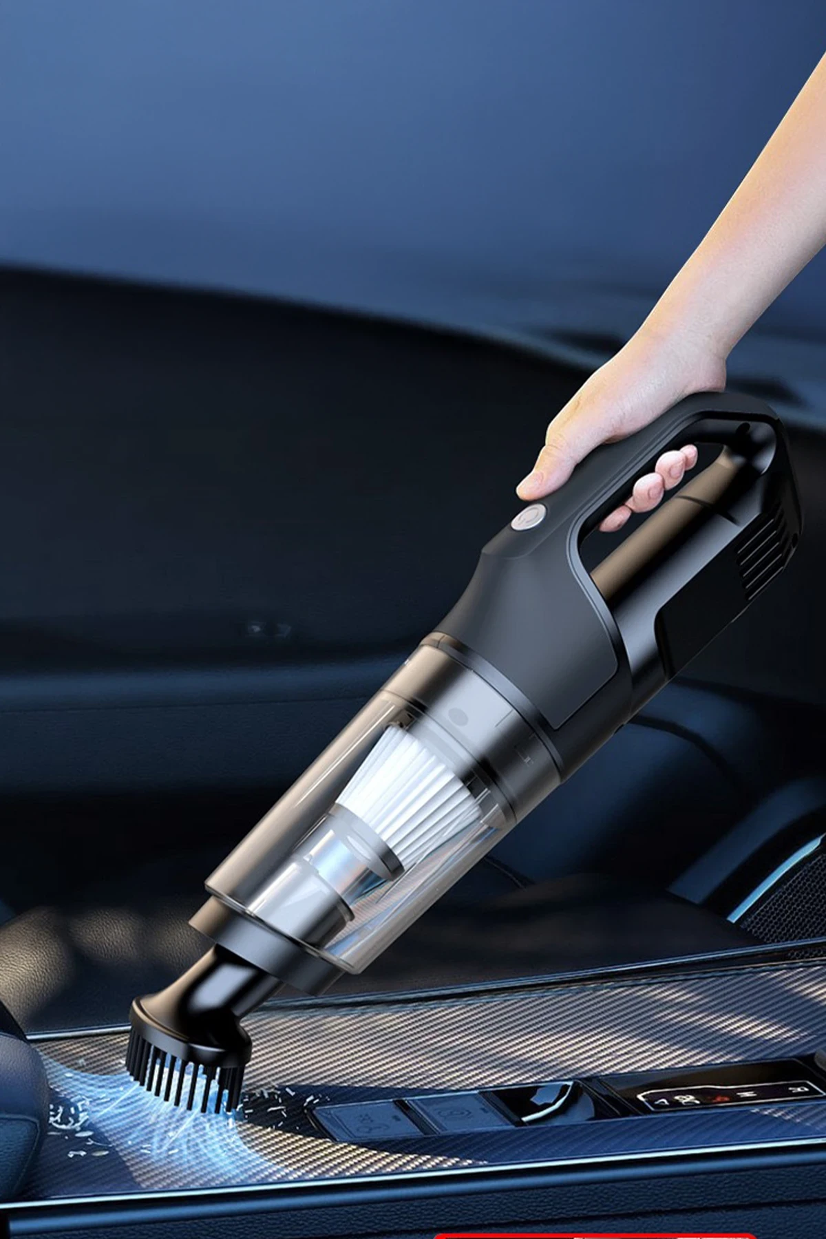 Newface VC006 50W 4000 mAh Bataryalı Kablosuz Çok Fonksiyonlu Araç Süpürge - Siyah