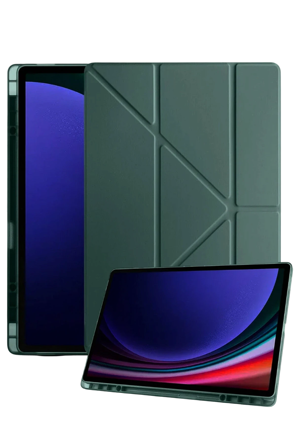 Newface Samsung Galaxy X730 Tab S11 Kalemlikli Mars Tablet Kılıfı - Koyu Yeşil