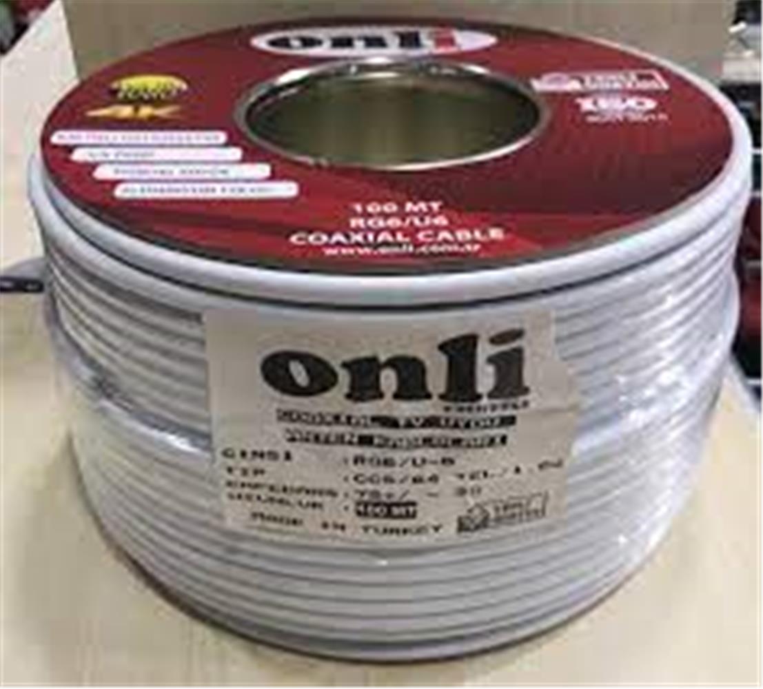 Onli ON-8001 RG6-U6 80 Tel 1,02 CCS-AL 100 metre Anten Uydu Kablosu