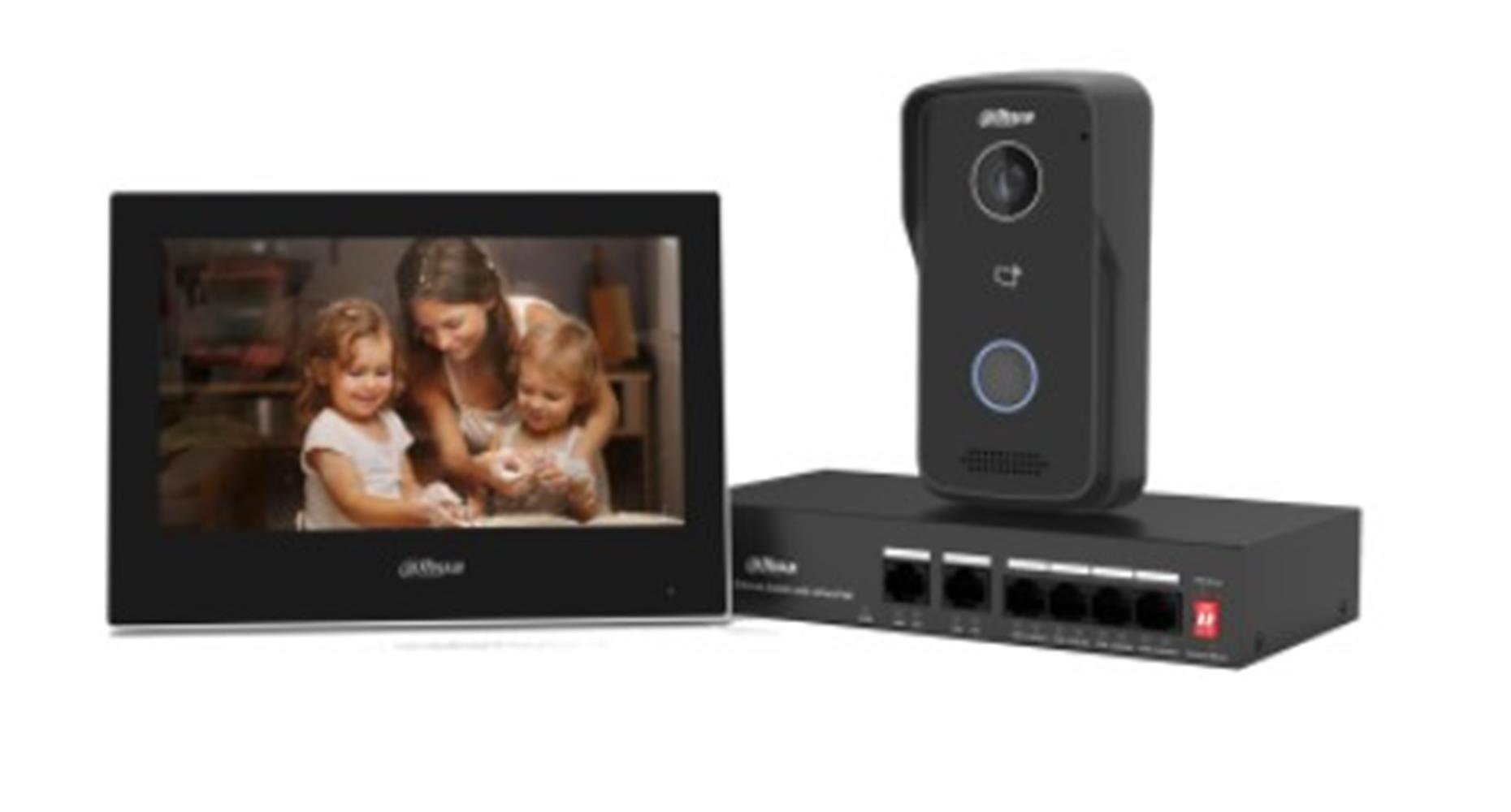 Dahua DHI-KTP03 IP Intercom Kit- Kutu İçeriği  (Dış Ünite + 7 TFT İç Ekran +Switch)