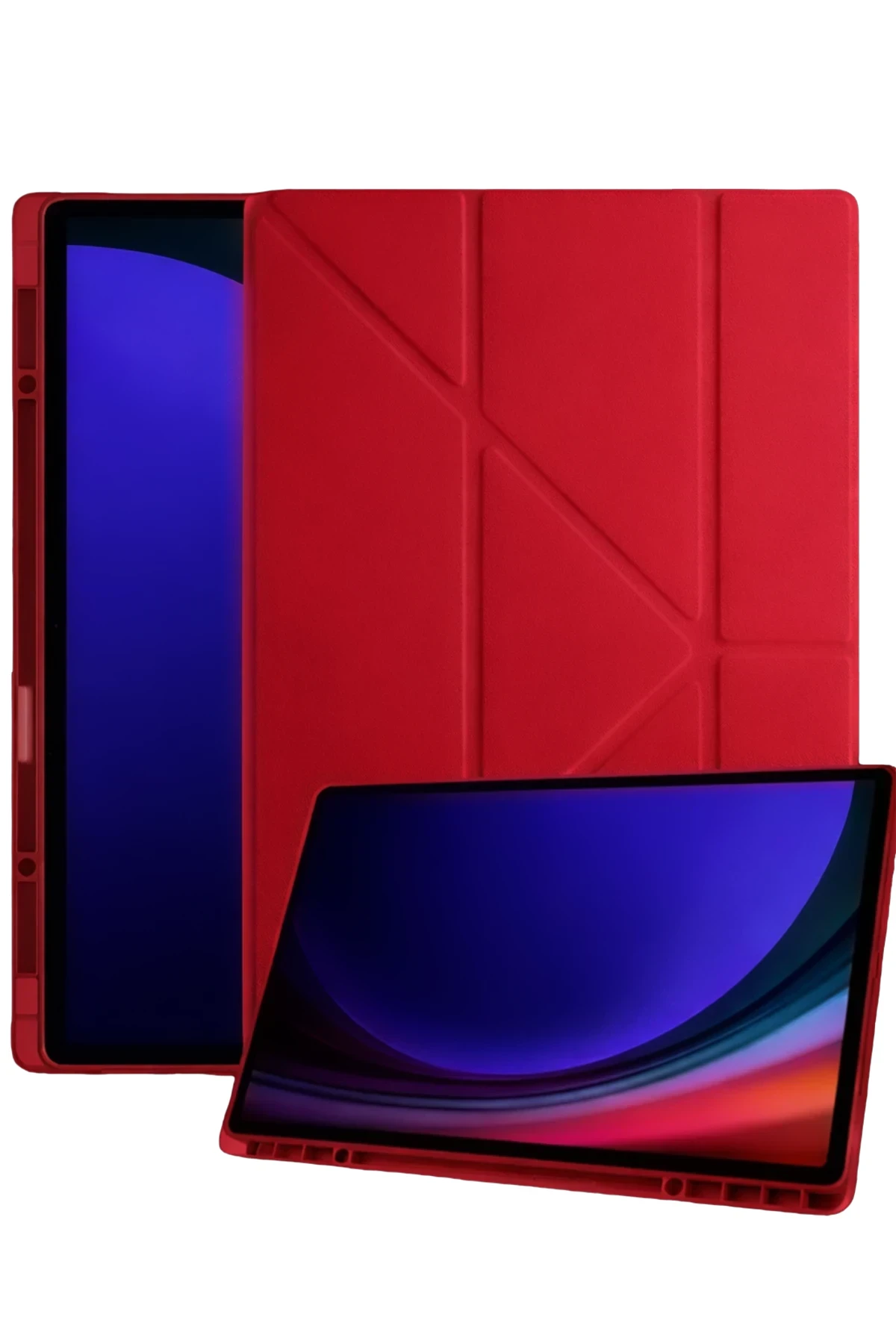 Newface Samsung Galaxy Tab A11 Plus Kalemlikli Mars Tablet Kılıfı - Kırmızı